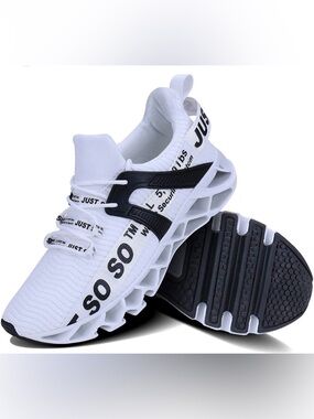 Women’s White and Black Non Slip Running Shoes Just So So